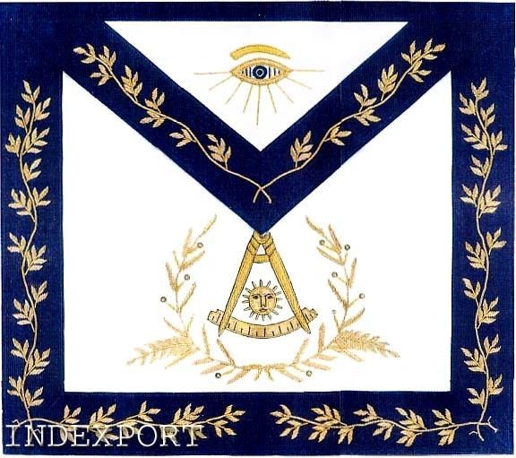 HAND EMBROIDERED MASONIC PAST MASTER APRON (MA 177 S)  