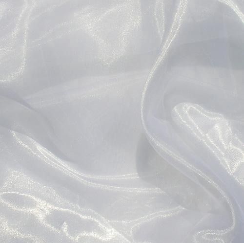 WHITE SPARKLE ORGANZA FABRIC 60 3 YDS  