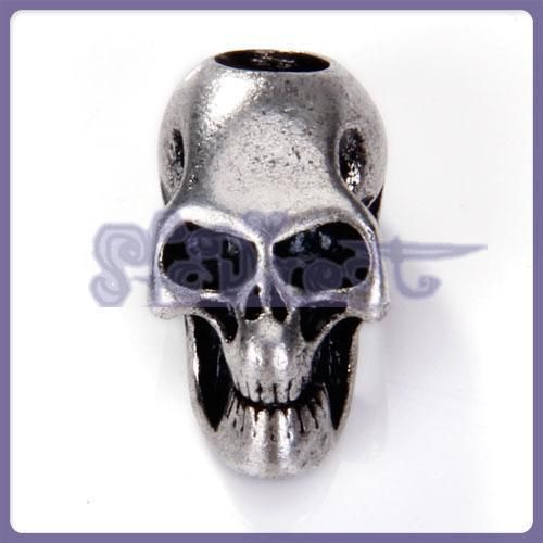 paracord knife lanyards Skull Bead Charm Pendant Silver  