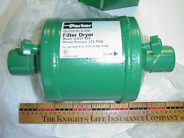 Suction Line Filter Dryer, High Acid Capacity with Dual Access Valves 