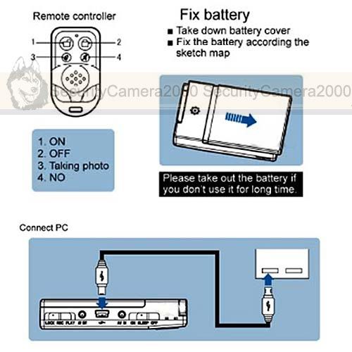 Inch 2.4GHz Wireless Mini DVR Video Receiver Pocket Recorder PVR 