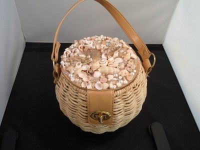 Genuine CAPPELLI Straworld Bag Seashell Decorated Top  