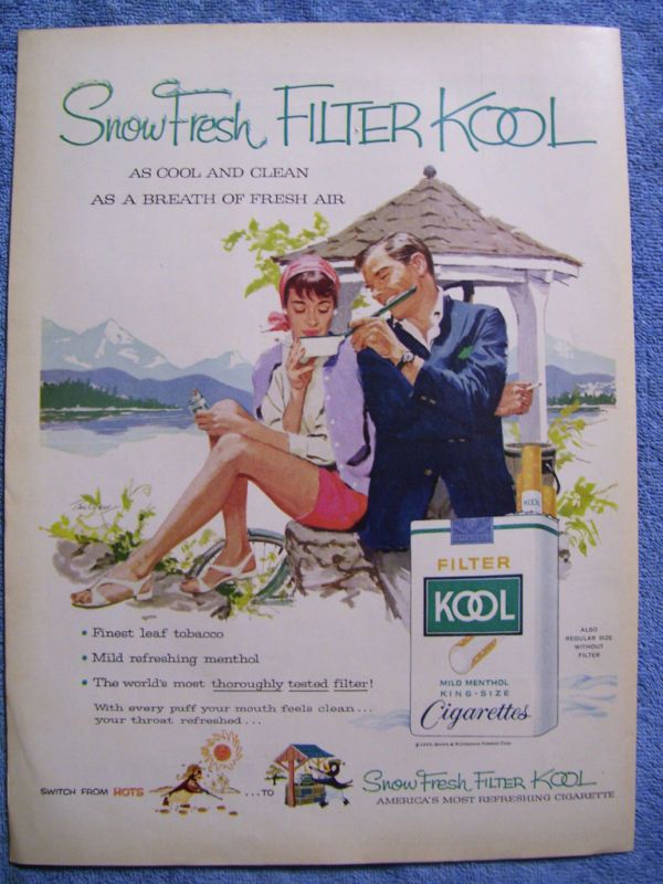 VINTAGE 1959 KOOL CIGARETTES AD  