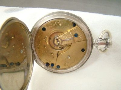 BIG VINTAGE 1887 COIN SILVER ELGIN OPENFACE POCKET WATCH*RUNS*  