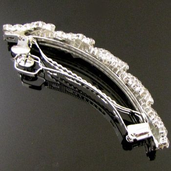   SHIPPING, clear rhinestone crystal hair barrette clip wedding  