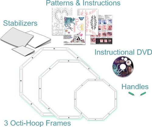 Octi Hoops For Free Motion Quilting & Embroidery KIT  