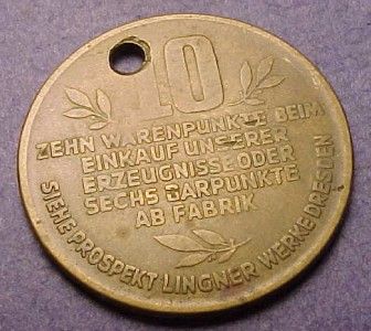 Germany Good for Medal Karl Lingner hole as pictured (p2366)  