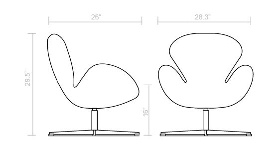 SWAN CHAIR modern vintage designer furniture lounge egg  