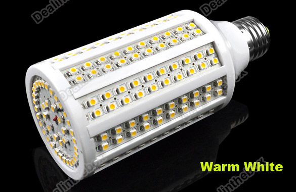 12W E27 240 LED 3528 SMD Screw Corn Light Bulb Lamp Cool White Warm 