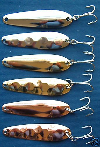 16 Nickel,Copper,Gold Plated Flutter Spoons  