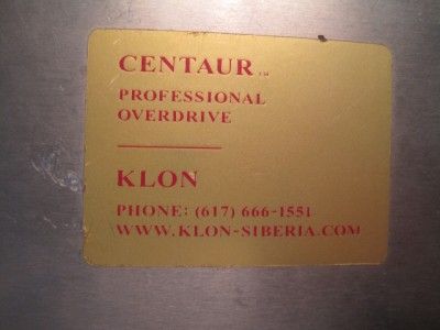 KLON CENTAUR   Silver   Original Box, Paperwork & Receipt + AC Plug 