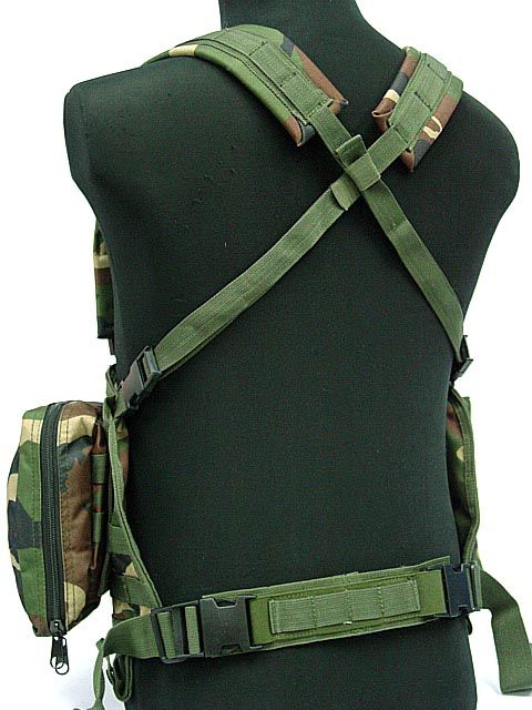 FSBE LBV Load Bearing Molle Assault Vest Camo Woodland  