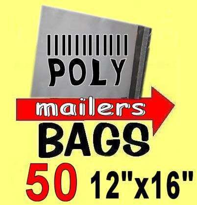 50 BAGS ENVELOPES SHIPPING MAILING PACKAGING 12 x 16  