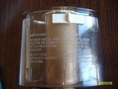 CUISINART Food processor Super Pro PUSHER ASSEMBLY FEED TUBE Part Only 