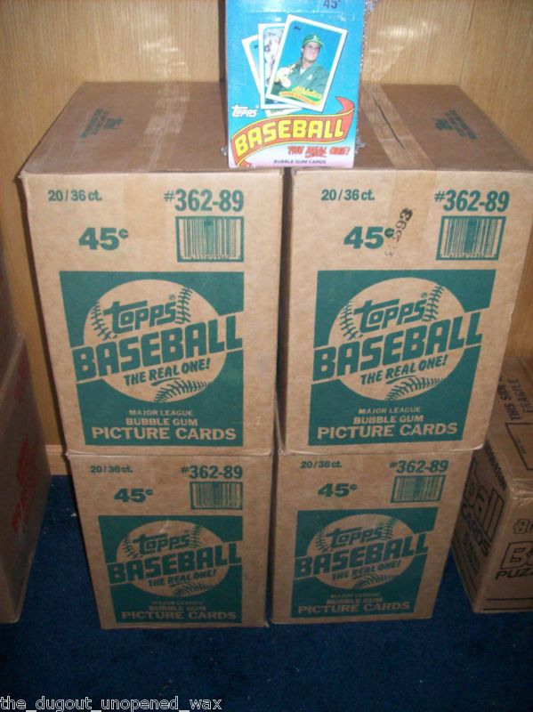 1989 TOPPS BASEBALL UNOPENED 20 BOX WAX CASE SEALED  