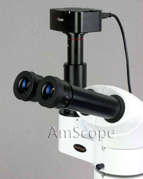 8X 80X Common Main Objective (CMO) Stereo Microscope + 10MP Camera 