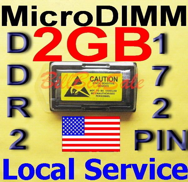   MicroDIMM 172PIN DDR2 677 PC2 5300 677MHz 1G laptop memory Brand NEW