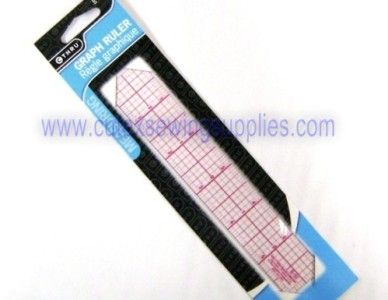 THRU CLEAR PLASTIC GRAPH RULER 6 INCHES #B 50  