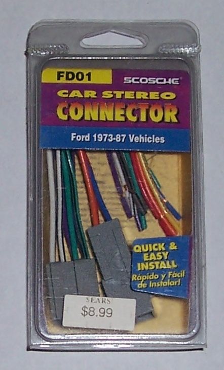 Scosche FD01 Ford 1973 87 Vehicles Wiring Harness  