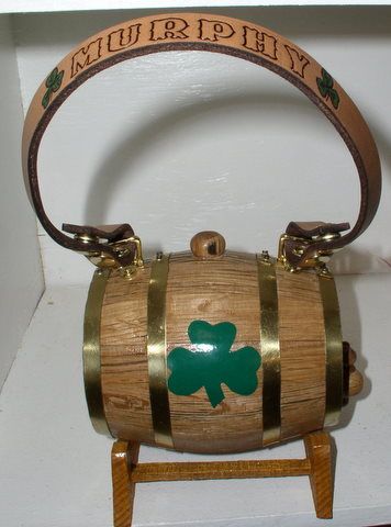 St Bernard Saint Keg Wooden Brandy Beer Barrel & Collar  