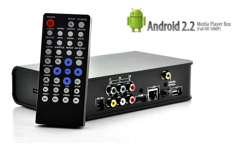 Android 2.2 Full HD 1080P Media Player TV Box HDMI/HD TV Brand New 