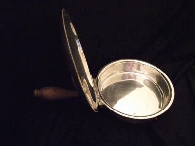 Antique Sheffield Silver Plate Silent Butler Ash Tray With Wooden 