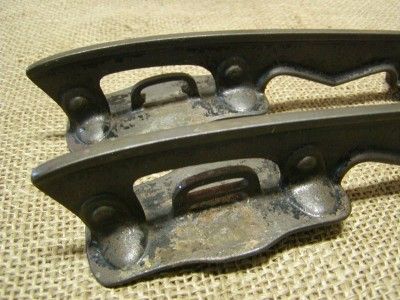 RARE Vintage Cast Iron Ice Skates Antique Early 1900s  