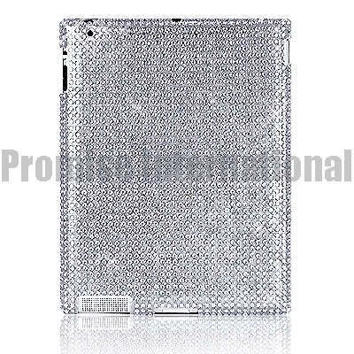 Silver Rhinestone Bling Hard Case   Apple Ipad 2 2nd 2G  