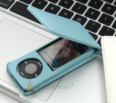 iPod nano 5th Generation 5G Blue Armband Leather Case  