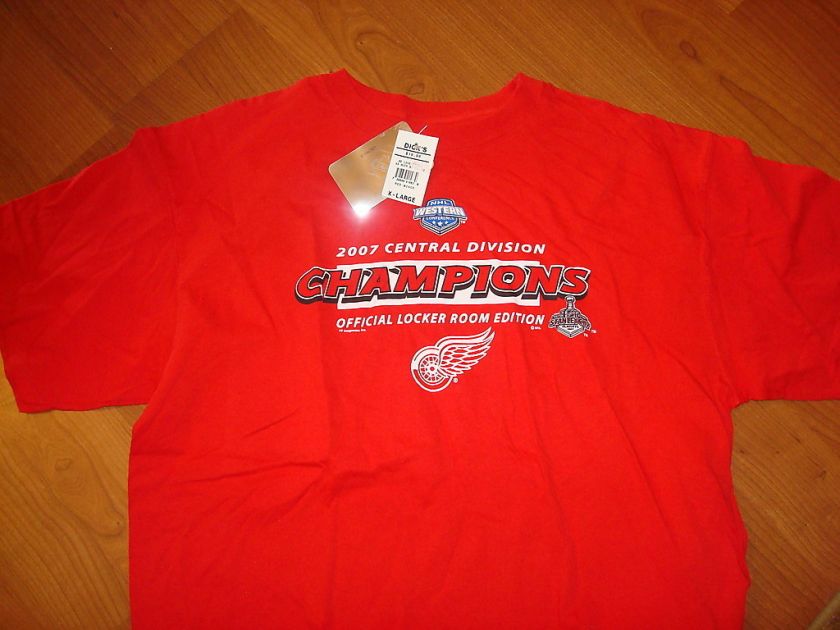 DETROIT RED WINGS 2007 DEADSTOCK RARE shirt SIZE LARGE  