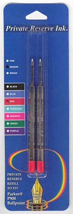 Pk/2 Schmidt P900 PARKER Ballpoint Refills RED Medium  