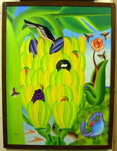 Original OIL PAINTING By Haitian Artist Audes Saul  