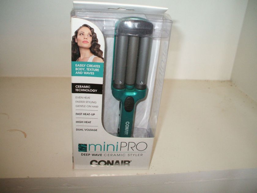 MINI ,TRAVEL 3 BARREL CERAMIC TRIPLE HAIR WAVER,WAVING IRON,DEEP,WAVE 