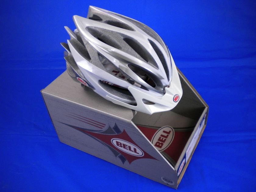 2011 BELL SWEEP RACE CYCLING HELMET WHITE SILVER MEDIUM  