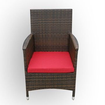   actual color of this wicker is BLACK and the cushion color is RED