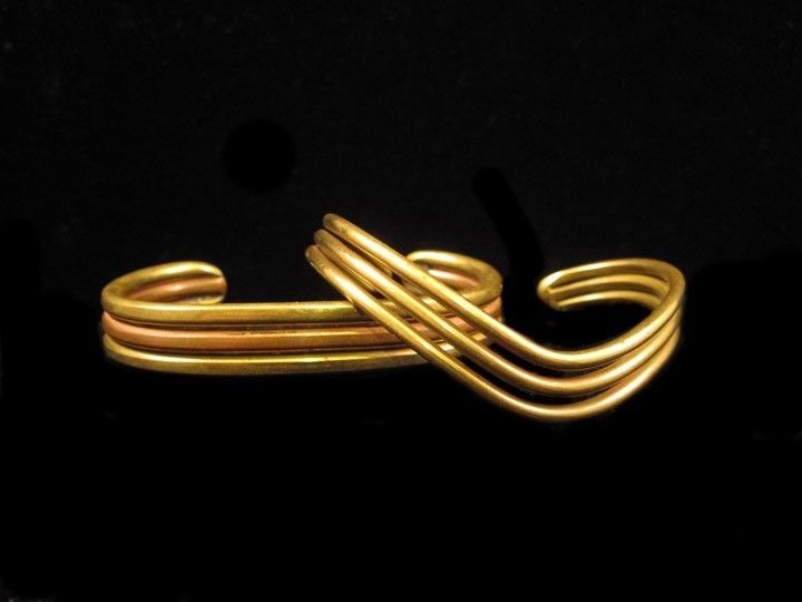   AMERICAN SOUTHWEST BRASS COPPER WIRE CUFF BRACELETS 6 WRIST  