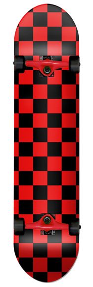 Graphic Complete Skateboard Checker GRAY 7.5  