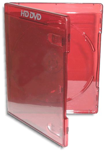 SINGLE Red =HD DVD CASE= with HD DVD Logo 10 Pak  