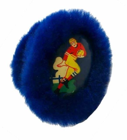 Vintage Childrens Ear Muffs Football Player Motif 1950s  