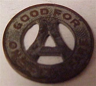 TRANSIT TOKEN ONE CITY FARE AKRON N.O.T.& L CO 4482C  