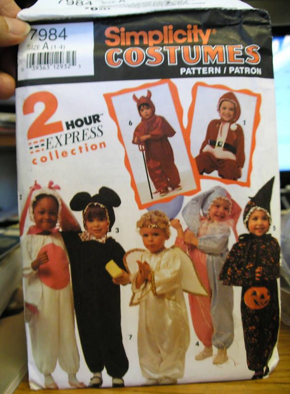 TODDLER COSTUME PATTERN BUNNY,JESTER,DEVIL, SANTA ++  