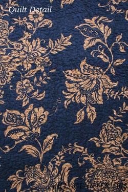 SALE FRENCH COUNTRY HILLGATE DARK BLUE & ECRU TOILE THROW QUILT 