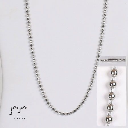 18 INCH 3mm MENS STAINLESS STEEL BALL CHAIN NECKLACE  