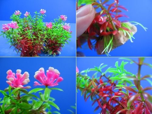 6x Aquarium PLASTIC PLANTS 4.3 H   Ornament Decor TANK  