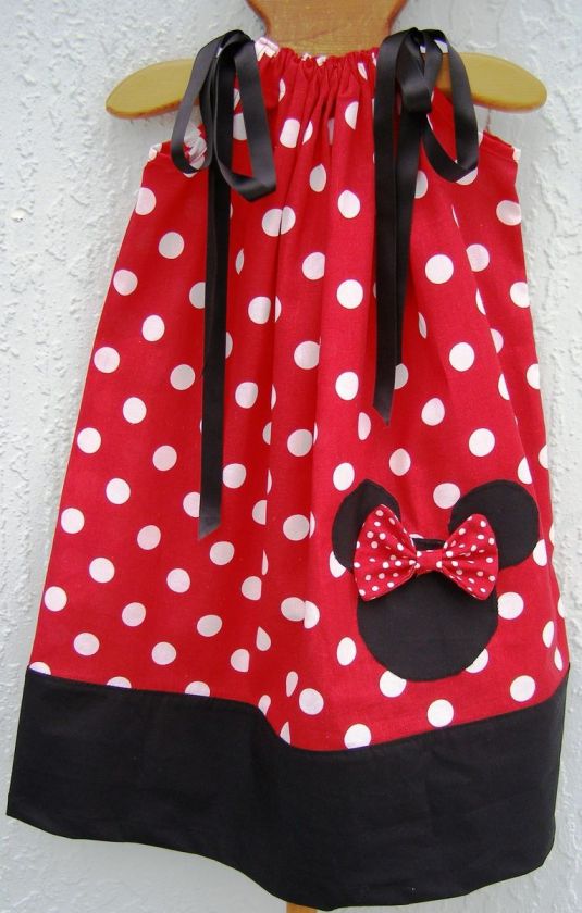 SHIP FAST MINNIE MOUSE DISNEY Pillowcase Dress Girl Size 4,6,8,10,12 