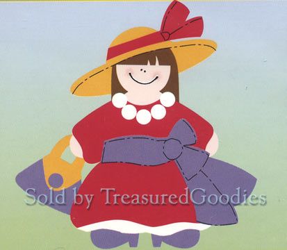 PAPERKINS DAYNA DRESS UP Paper Doll Diecuts Girl Hat  