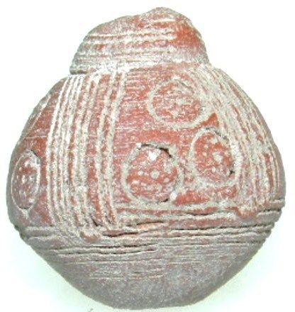 Pre Columbian JAMA COAQUE Spindle Whorl Bead ECUADOR  