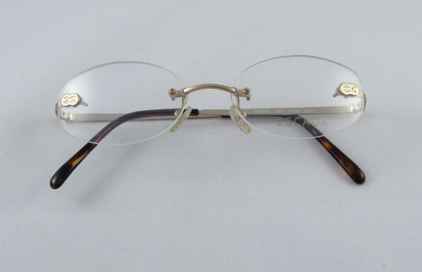 ESCADA NEW LUXURY GOLD E0238/C RIMLESS EYEGLASSES FRAMES  