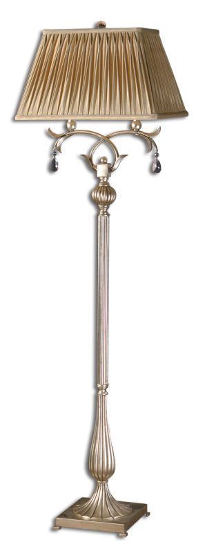 Floriane Mattle Gold Dual Arm Traditional Floor Lamp  