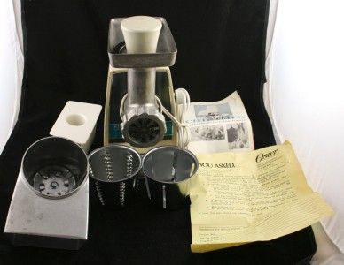 Vintage Oster Electric Food Grinder 945 08A w Salad Chopper Attachment 